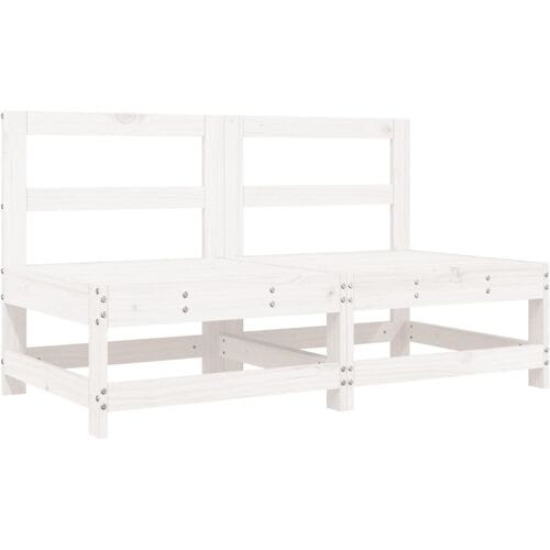 vidaXL - 6-delige - Loungeset - massief - grenenhout - wit
