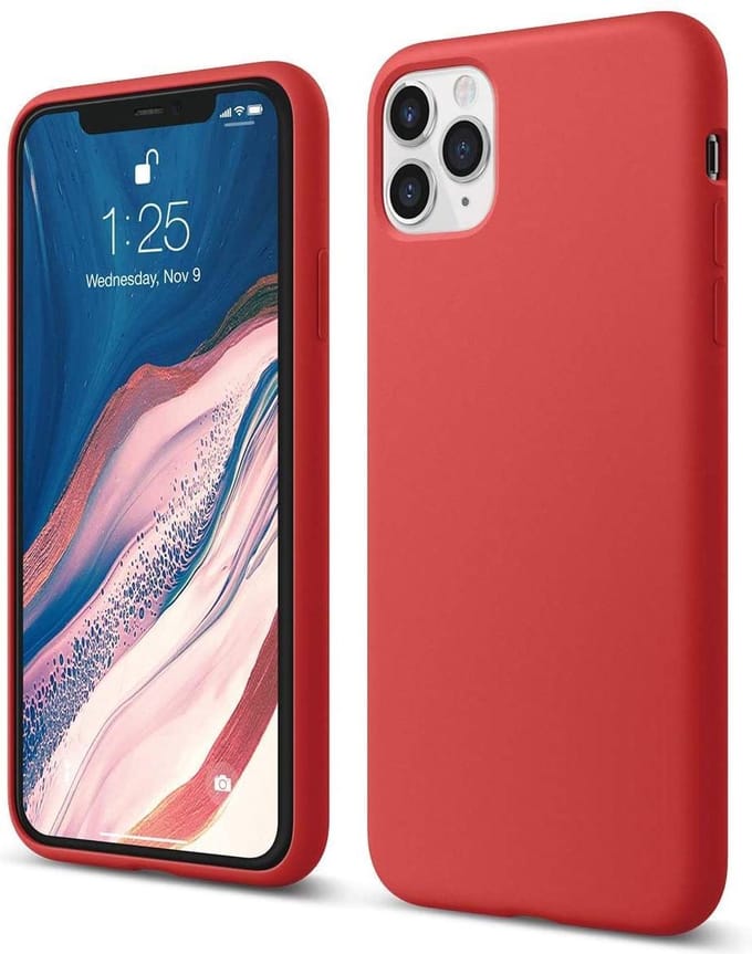 Liquid Silicone Hoesje Rubber Geschikt voor Apple iPhone 12 Pro Max - Premium Silicone rood