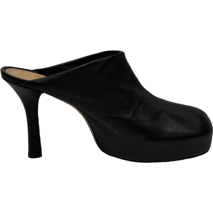 Bottega Veneta Bold Platform Mules in Black Leather