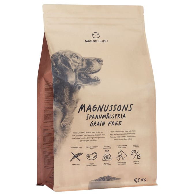 4.5kg Grain Free Magnusson Droog Hondenvoer