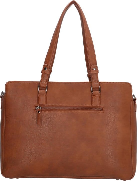 Enrico Benetti Lily 66450 dames laptoptas business schoudertas 14" - cognac