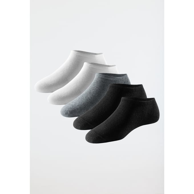 Schiesser Dames sneakers 5 Pack - Bluebird Dames Sokken - zwart, grijs, wit