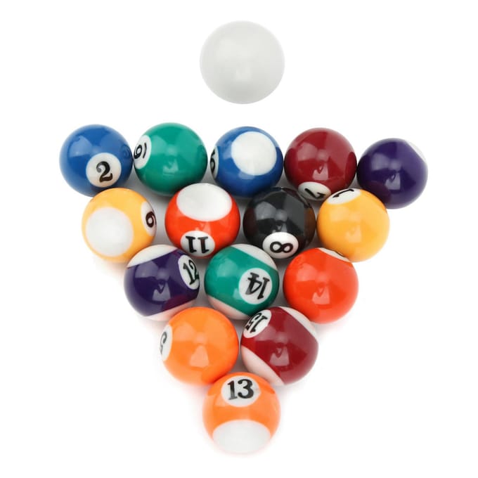 Lot de 16 mini-boules de billard en résine écologique de 32 mm pour enfants, accessoire de table de billard blue