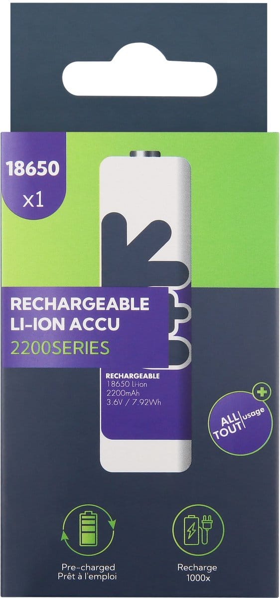 Uniross Rechargeable Lithium 18650 2200 BT 1 pack