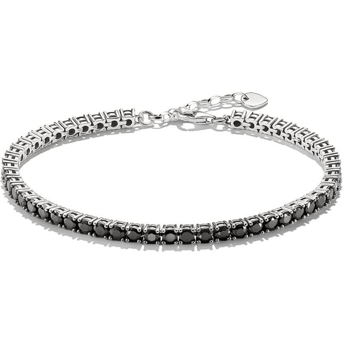 Thomas Sabo - A1484-643-11-l19,5v - Armband - Dames - 925 Zilver - 16-19,5cm - Sparkling Black