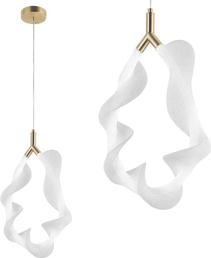 Toolight Led G013-1Cp Hanglamp Wit Goud
