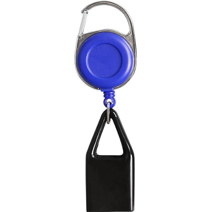Sticker Silicone Lanière Briquet Pince Cachette Sécurisée Porte-Clés Rétractable Housse bleu