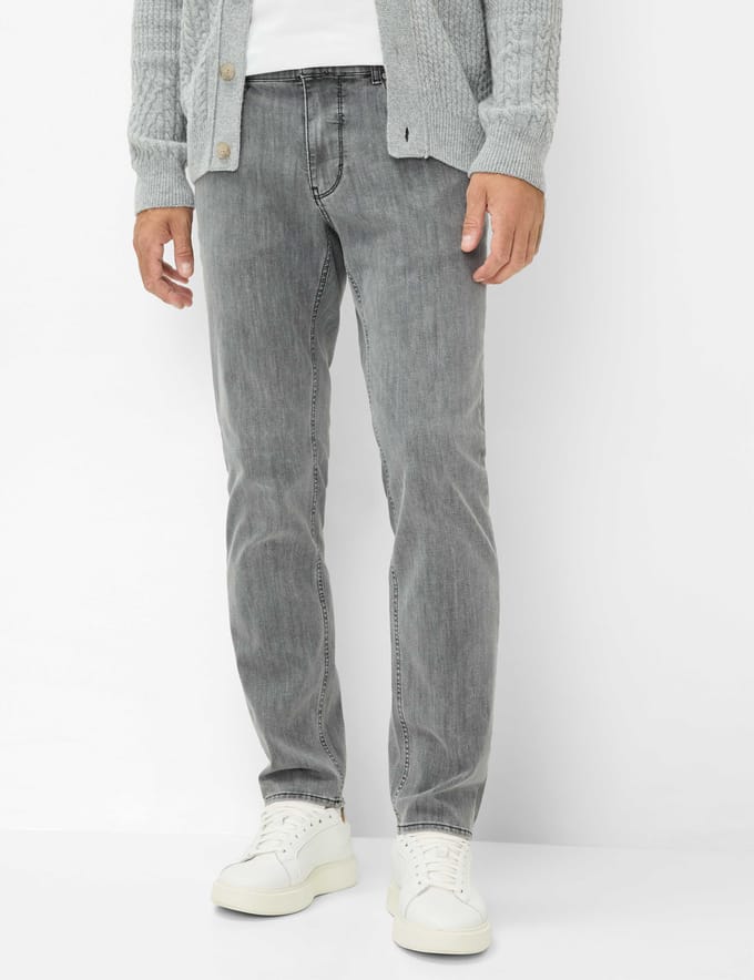 Brax Heren Jeans  Style COOPER DENIM, denim lichtgrijs, maat 35/30