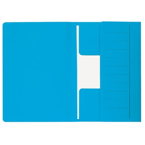 Dossiermap Secolor Mammoet folio 3 kleppen 270gr blauw - 10 stuks