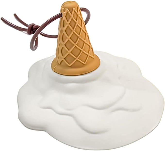Deurstopper - Deurvanger - Thuisgebruik - Smeltend ijsje vorm - 16x14.5x14.5 cm - Wit