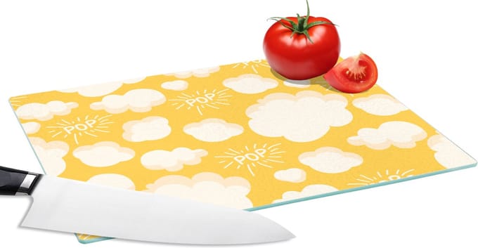Glazen Snijplank - 28x20 - Popcorn - Quotes - Patronen - Pop - Snijplanken Glas
