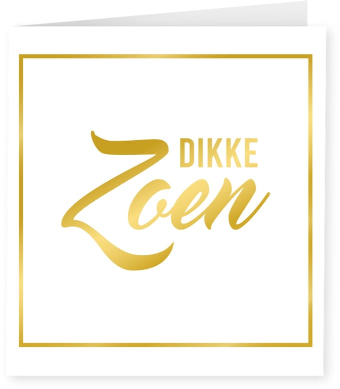 Gold white cards - Dikke zoen