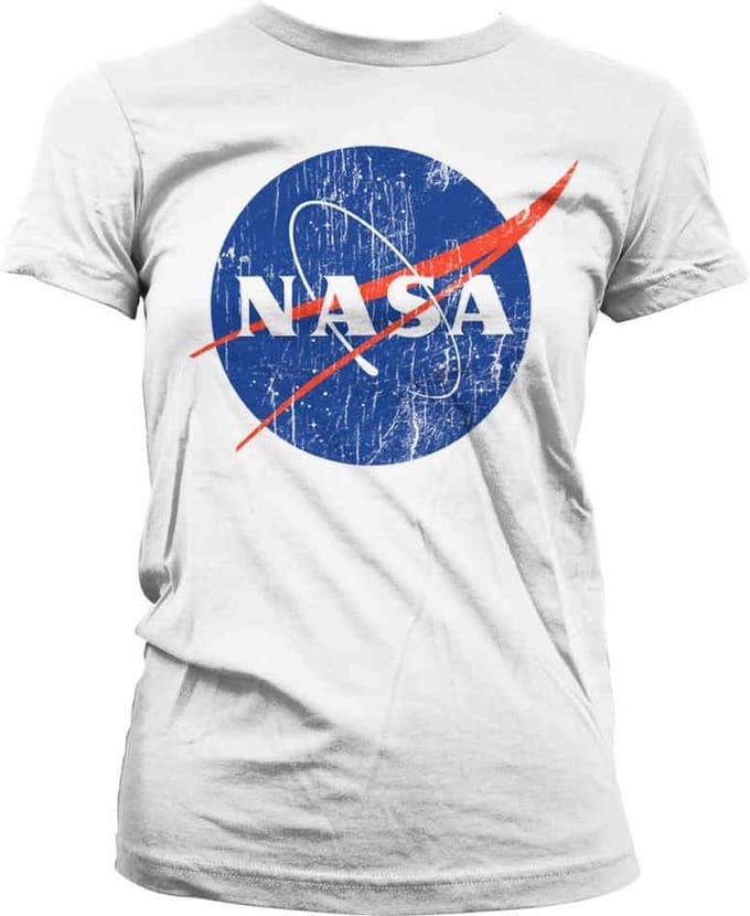 NASA Dames Tshirt -S- Washed Insignia Wit