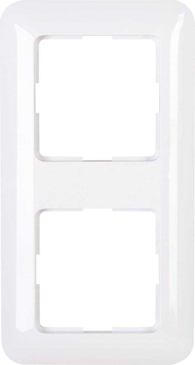 Afdekraam Dubbel - Schakelaarprogramma - Wandmontage - Schroef of klik - 152 x 09 cm - Arctisch Wit