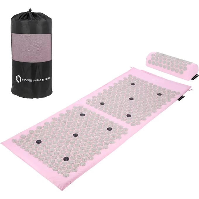 HMS Premium AKM04 - Acupressuur Mat Set - Inclusief Kussen - Roze