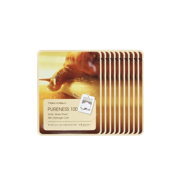 Tonymoly - Pureness 100 Mask Sheet - Snail (10elk) Set