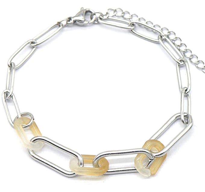 Armband Dames - Schakels Ovaal - RVS - Lengte 16-19 cm - Zilverkleurig