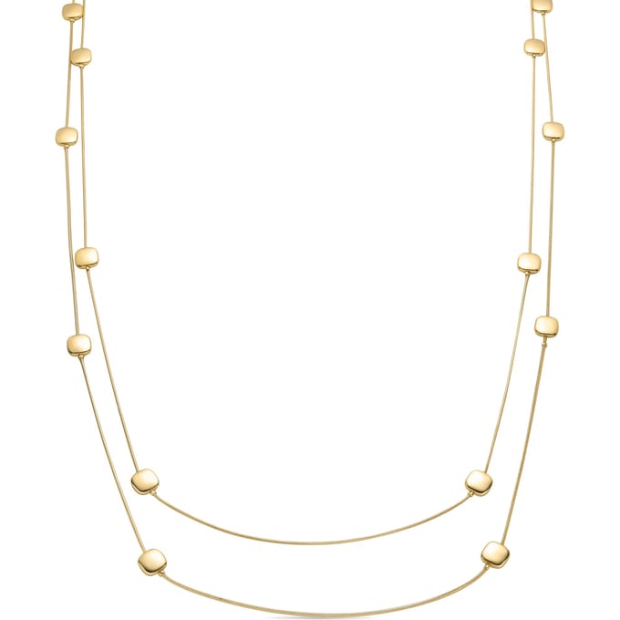 Luxere witte parelketting afgewerkt in 18K geel goud - Tislain