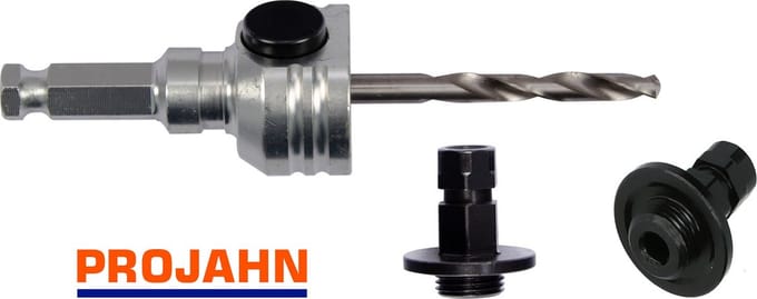 Sneladapter gatzaag, quick adapter, houder tbv HSS-Bi gatzagen 6kant ,HSS +2 adapters
