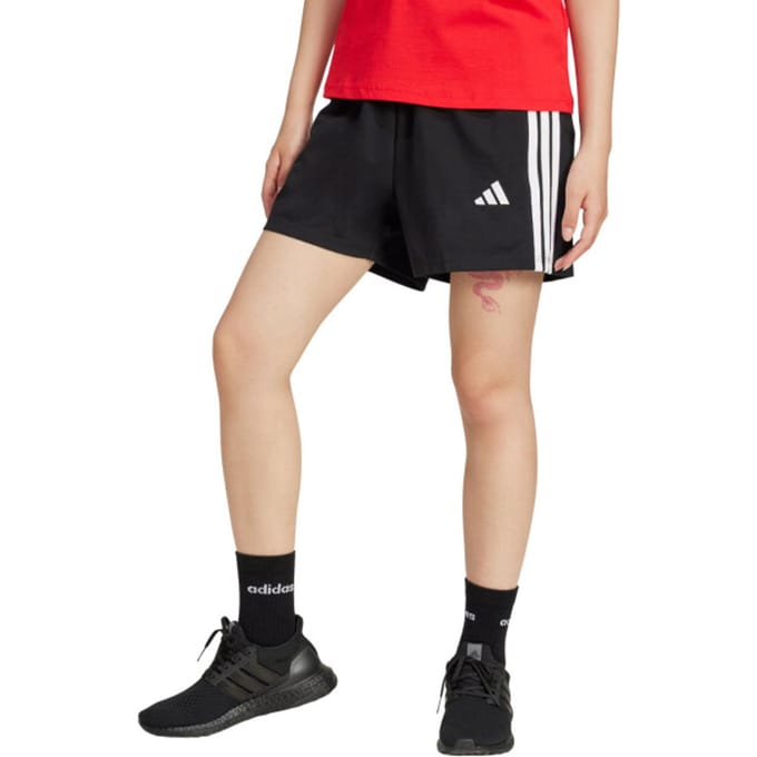Adidas Sportswear Essentials 3-Stripes Cotton Short - Dames - Zwart