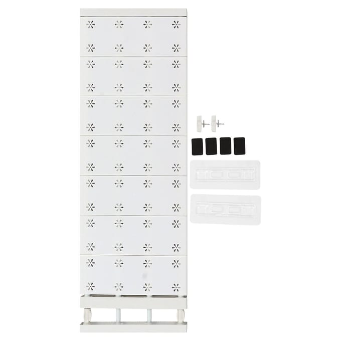 Panneau de séparation de garde-robe, tige extensible de rangement, panneau de séparation multicouche peu encombrant pour armoire Length 73?125cm/28.7?49.2in white