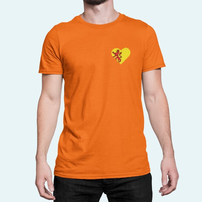 Oranje Koningsdag T-Shirt Hartje Zuid-Holland M