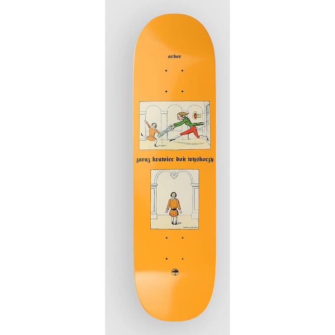 Arbor Amelia 8.5" Folklore Skateboard Deck oranje