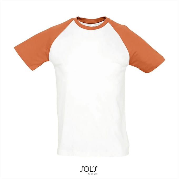 SOL'S Raglan T-Shirt Funky 150 L140 - White/Orange - L