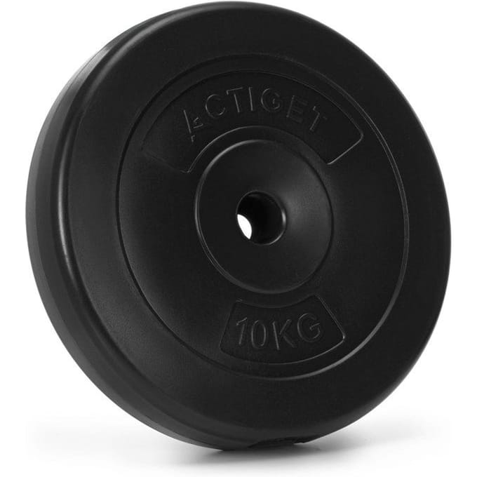 Actiget® Halterschijf | 1 x 10 kg | Kunststof | Zwart | 31 MM