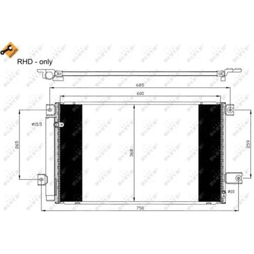Condensator, airconditioning NRF 35629