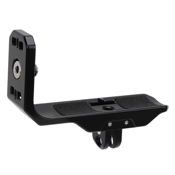 Actiecamera Horizontale Bevestiging 1/4 Inch Schroefgaten Uitbreidingspoorten Aluminiumlegering Horizontaal black