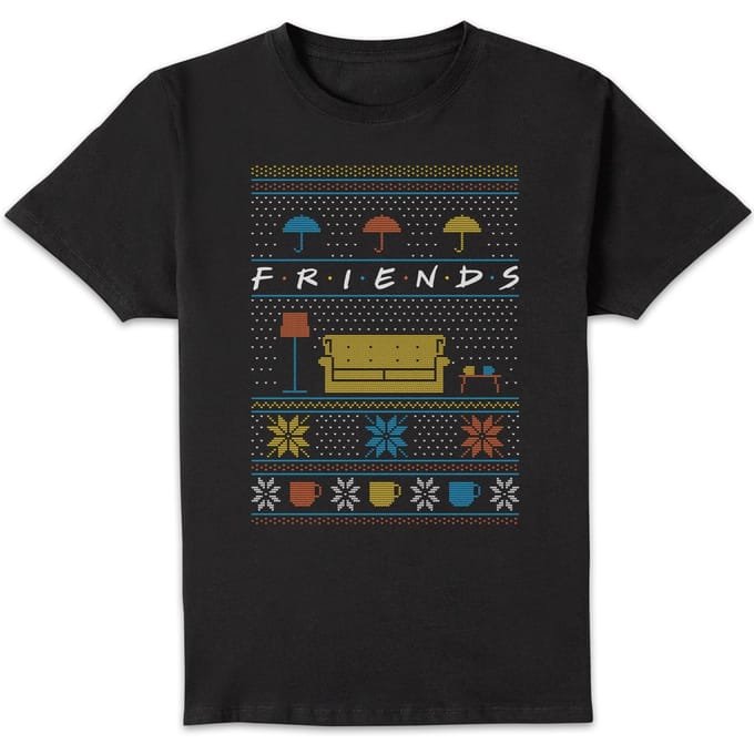 Friends Sofa Knit Christmas t-shirt - Zwart - M