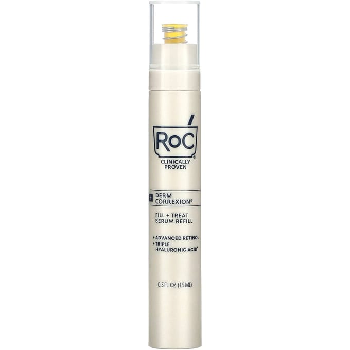 RoC, Derm Correxion, Peel + Treat Serum, Refill, 0.5 fl oz (15 ml) white