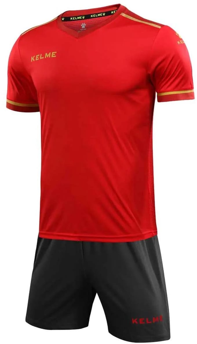 Kelme Segovia Korte Mouw Set Rood,Zwart S Man