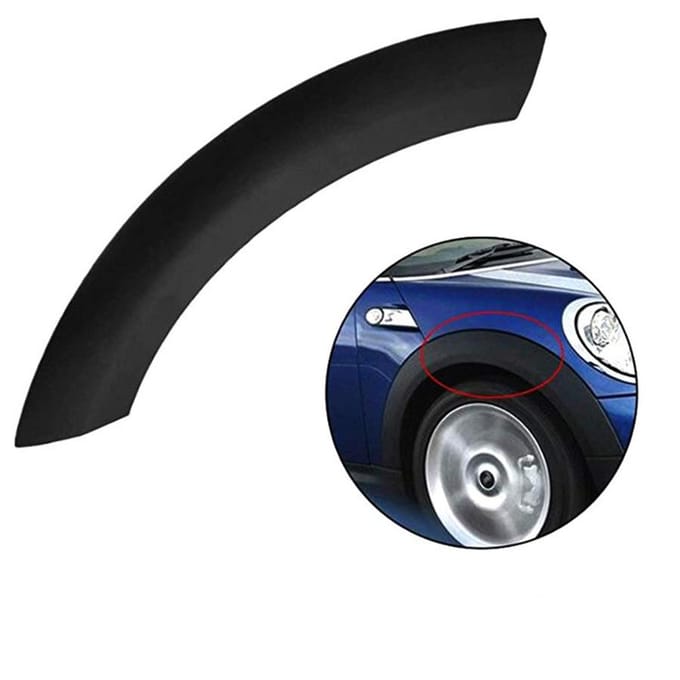 Garniture de couverture d'arc de garde-boue supérieur de roue noire, 4 pièces, pour Mini Cooper 2002 – 2008 black