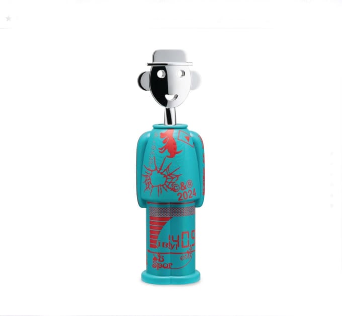Alessi Kurkentrekker Alessandro M. - AM23A 31 - Blauw / Rood - door Studio Temp