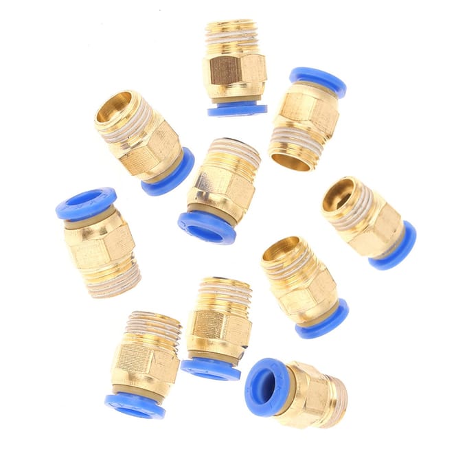 10 stuks pneumatische snelkoppelingen, luchtfittingen, adapters, 8 mm diameter, schroefdraad 14BSP, set