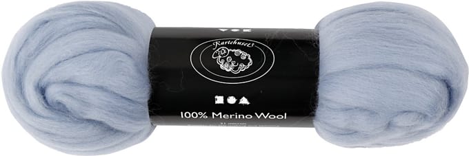 Merino Wol, dikte 21 my, ice blue, 100 gr/ 1 doos