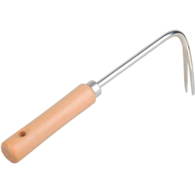 Hand Onkruidtrekker V-vormige Wiedhark Wiedgereedschap met Handvat voor Tuin Onkruidverwijderaar Gereedschap Tuinieren beige