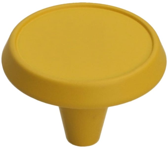 Gamet Soft Touch Serie - Meubelknop - Geel - Minimaal Design - Trechtervorm