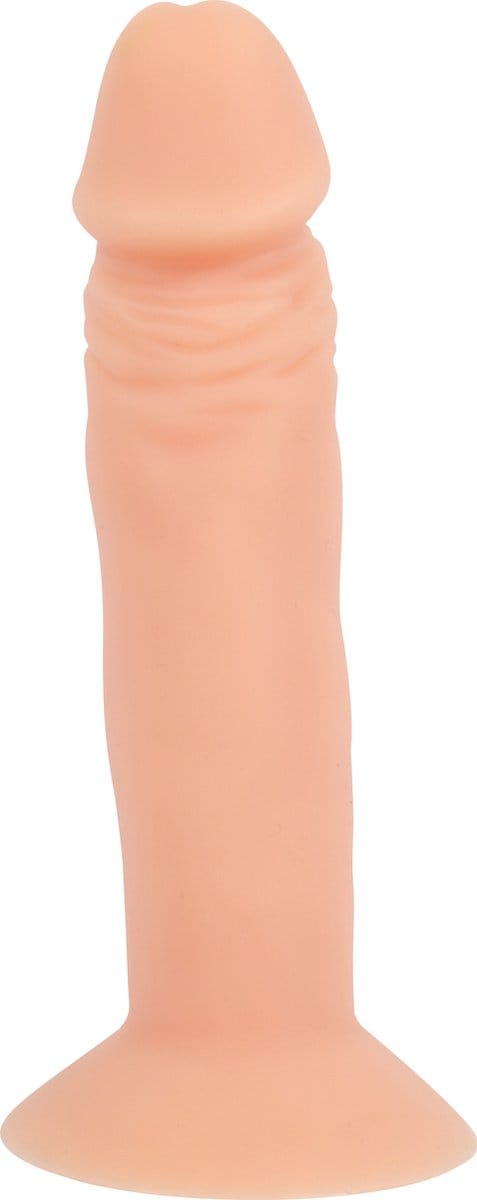 Banoch Dildo 20 cm – Rechte Beige Siliconen Dildo met Zuignap – Extra Large – Ø 3.5 cm – Realistisch & Flexibel