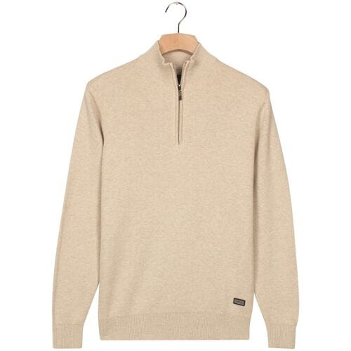 Baileys Trui Half Zip Allover Two-Tone Fine Texture Kitt / male