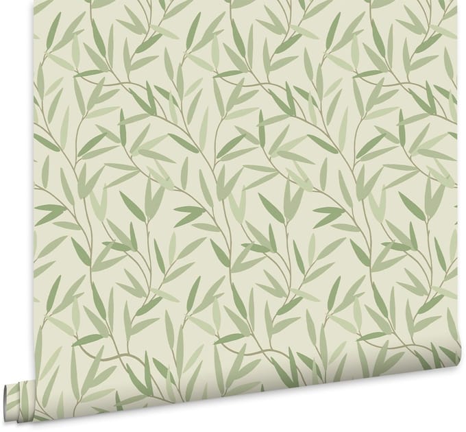 Laura Ashley Willow Leaf Behang - Planten - 10mx52cm - Groen