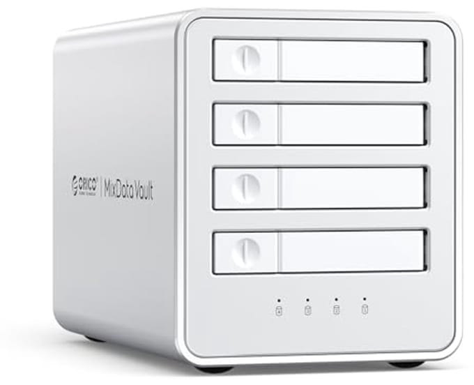 Aluminium RAID Hard Drive Enclosure 4-Bay 2.5 SATA SSD/HDD Docking Station met Ventilator