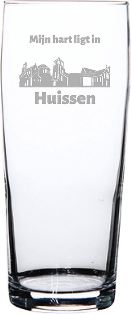 Gegraveerde bierfluitje 19cl Huissen