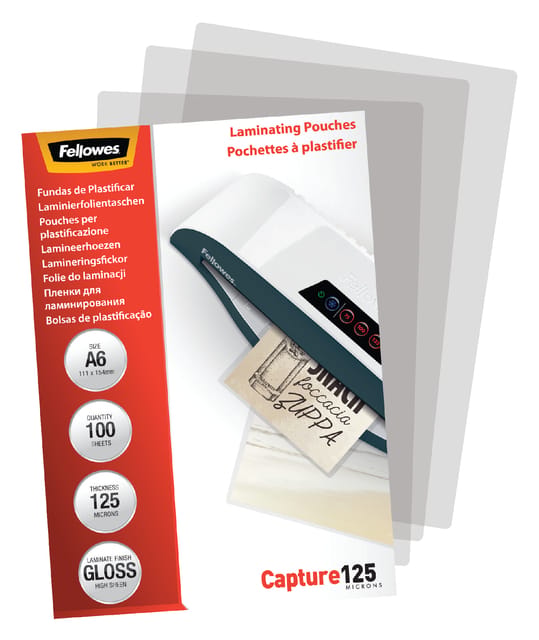 Lamineerhoezen A6 125 Micron – 100 Stuks – Glanzend – Extra Bescherming – Voor Alle Lamineermachines
