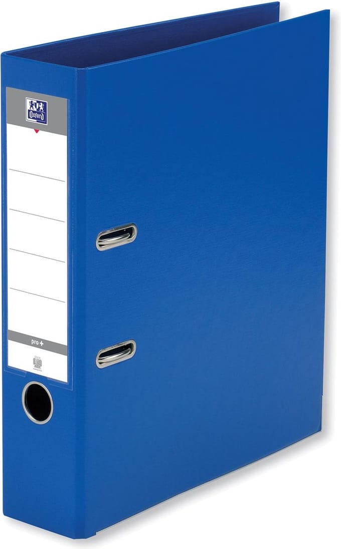 Oxford Smart Pro+ ordner, voor ft A4, rug 8 cm, blauw 10 stuks