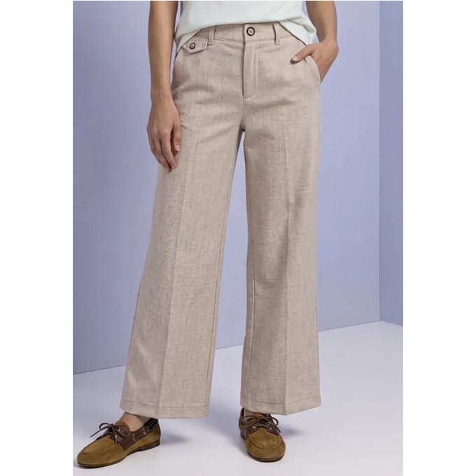 Broek met Straight Leg pijpen in gemêleerde look