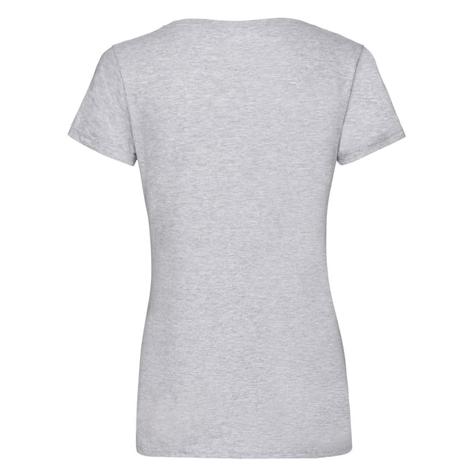 Fruit of the Loom Dames/Dames Valueweight V Hals T-shirt (Heide Grijs)