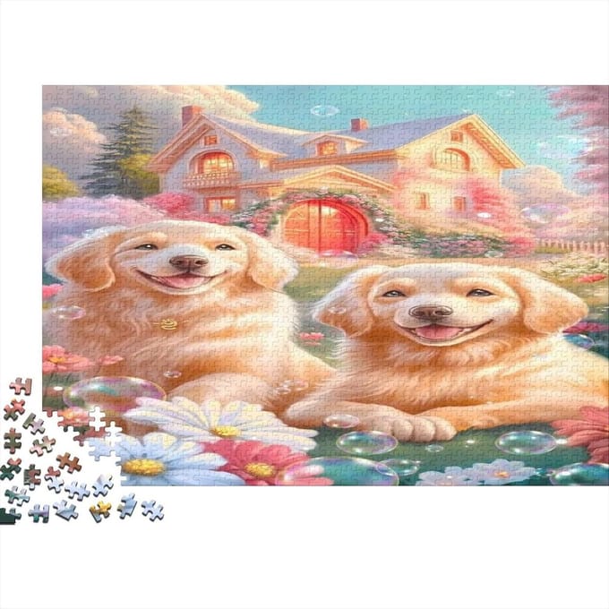 Houten Puzzel - Legpuzzel Spel - Ontspanning Thuis - Unieke Vormen - 75 x 50 cm - Multicolor